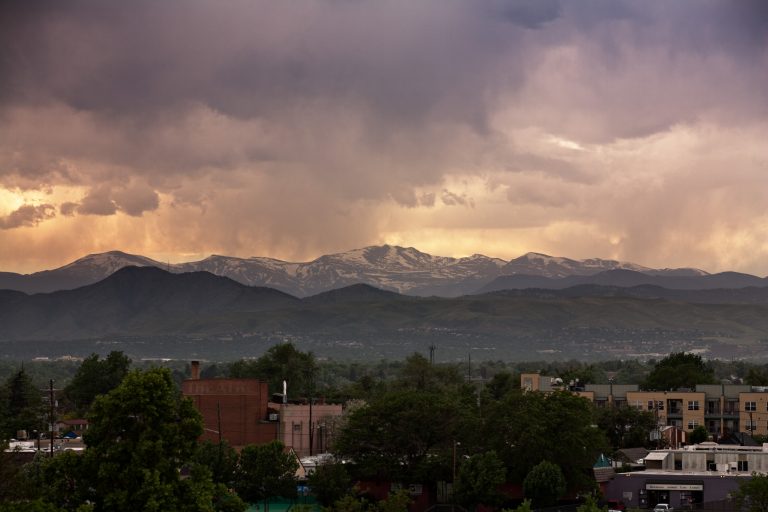 Mount Evans sunset storm - June 8, 2011