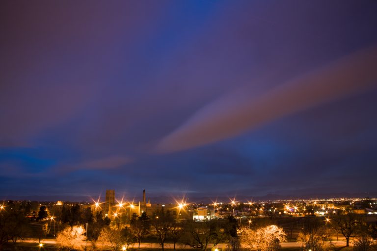 West side sunset. Denver, Colorado - April 6, 2011