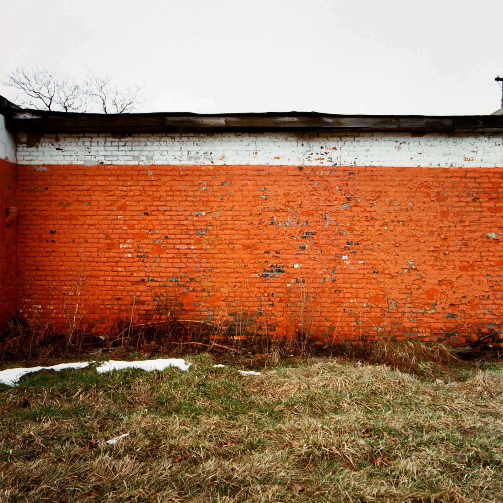 Orange wall. Detroit, Michigan