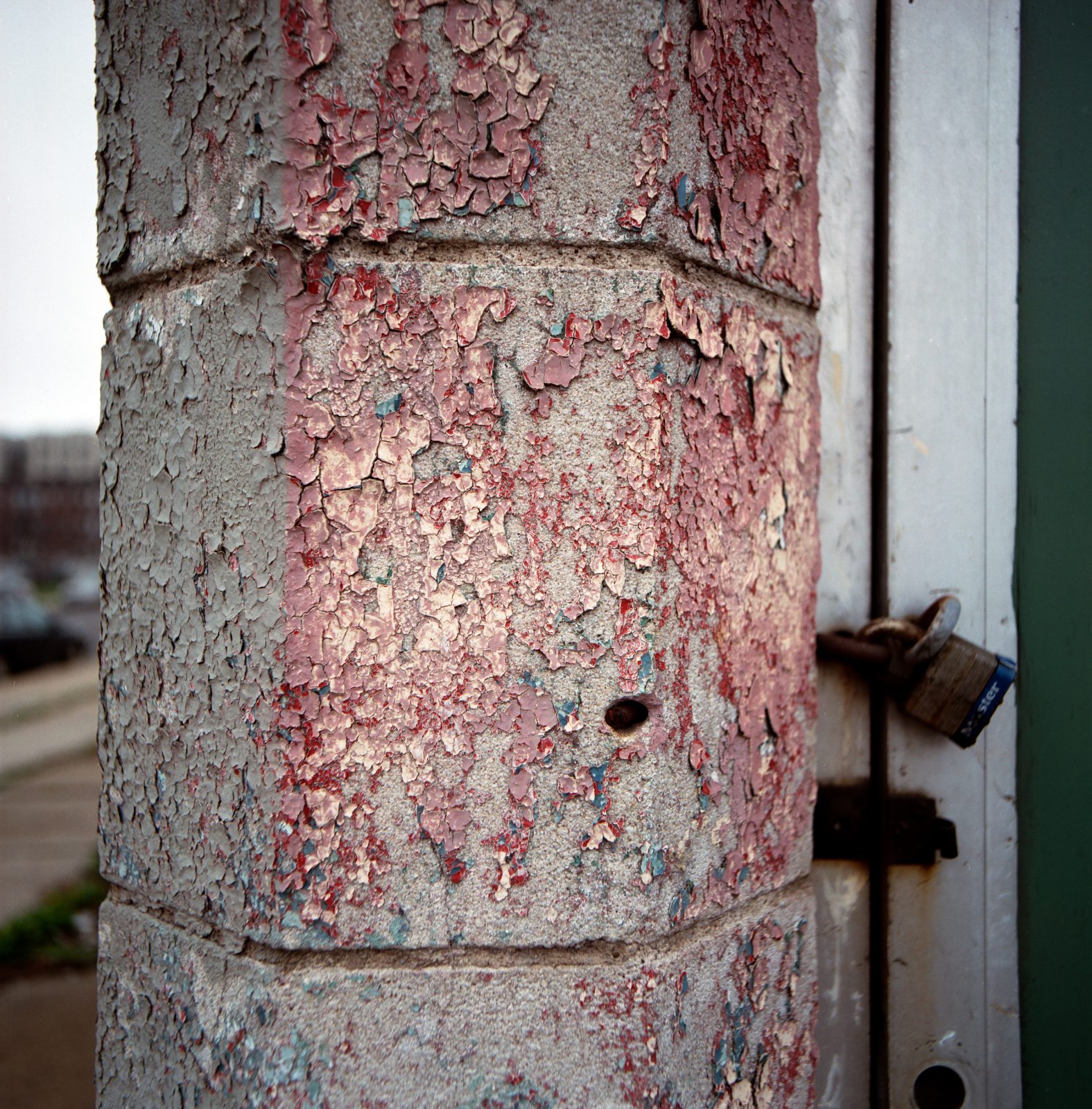 Peeling paint. Detroit, Michigan.