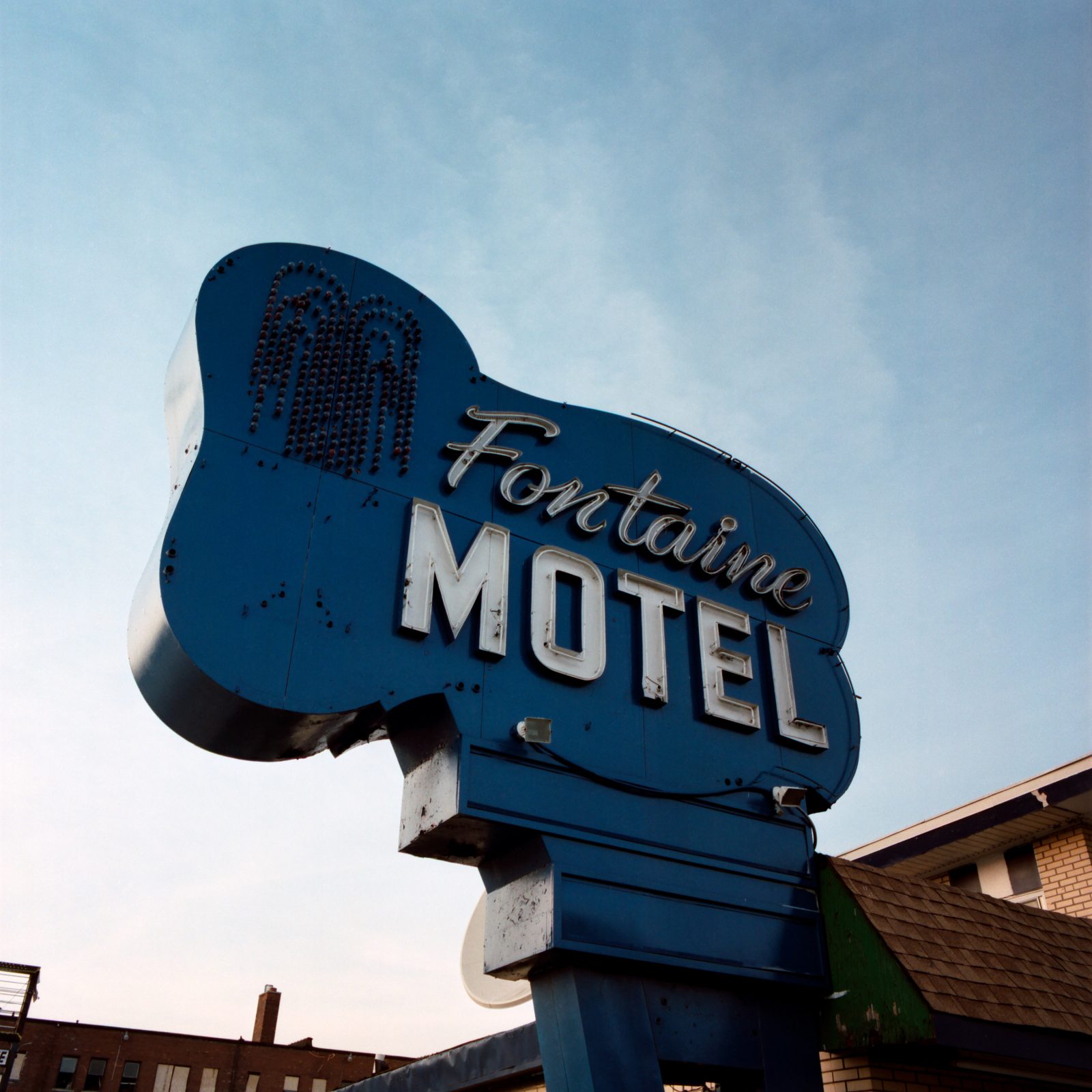 Fontaine Motel sign. Highland Park, Michigan.