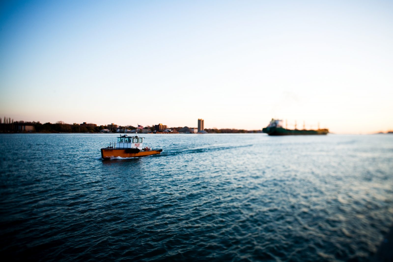 Mail boat on the Detroit River.