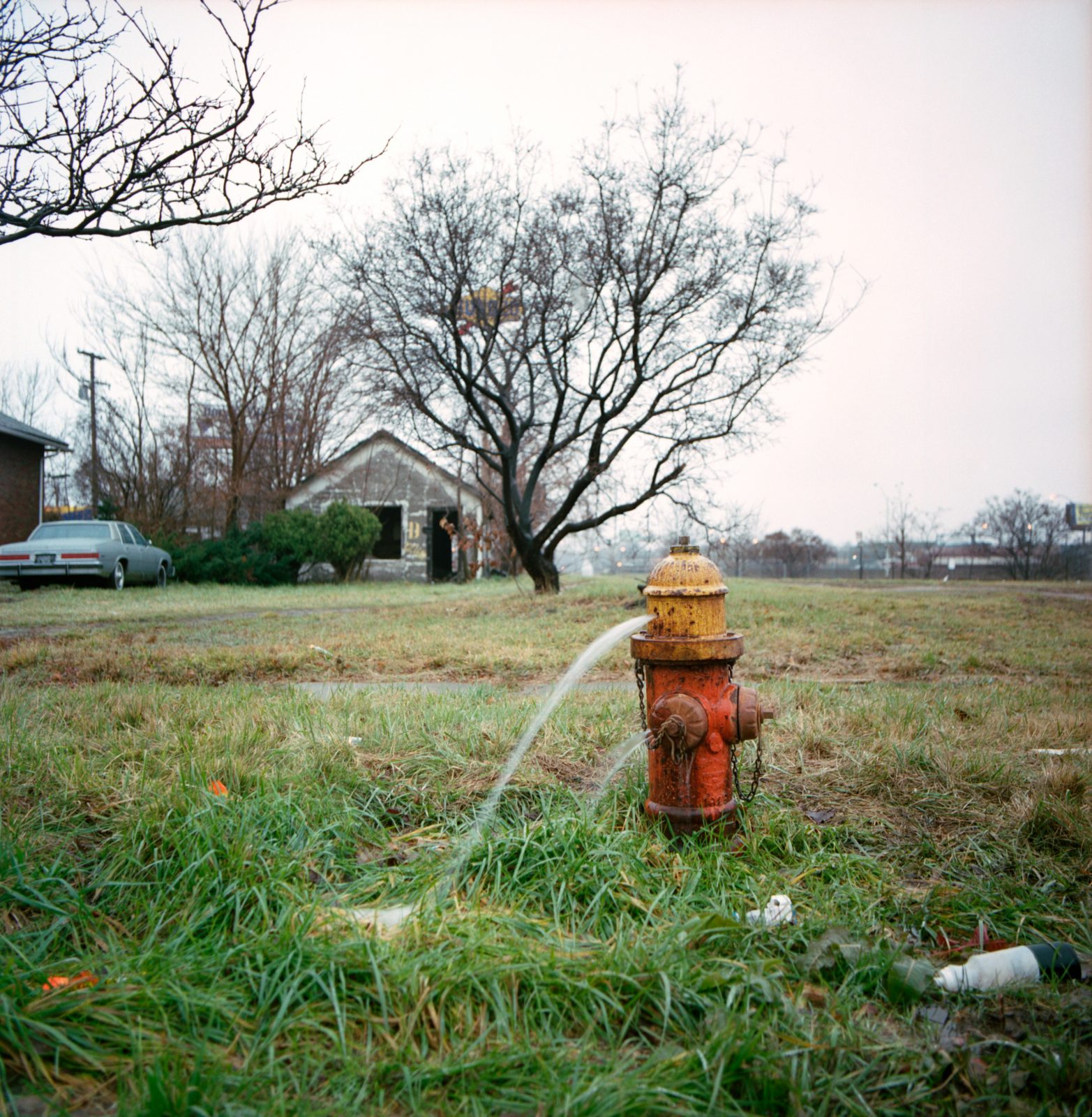 Leaky fire hydrant. Detroit, Michigan.