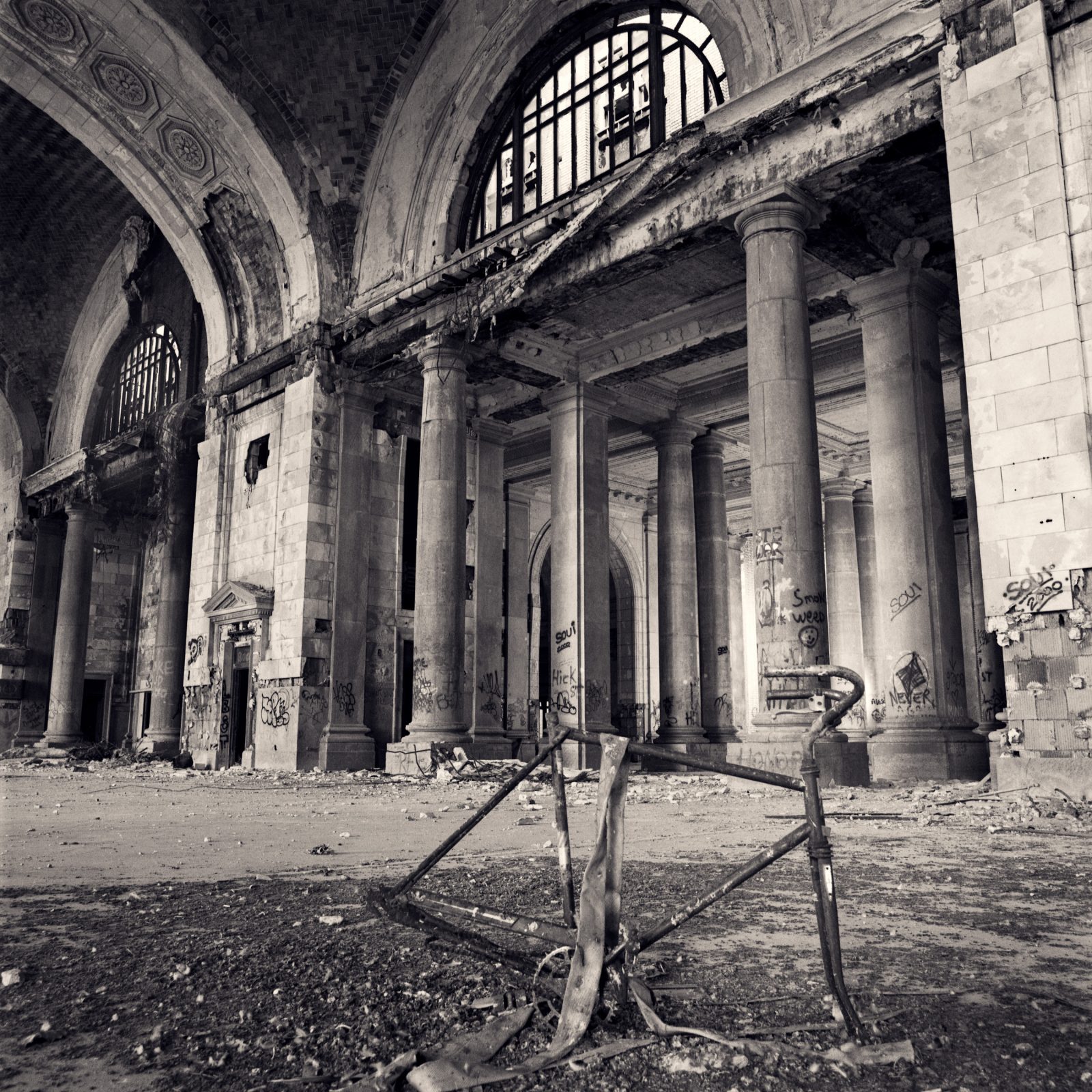 Michigan Central Station interior. Detroit, Michigan.