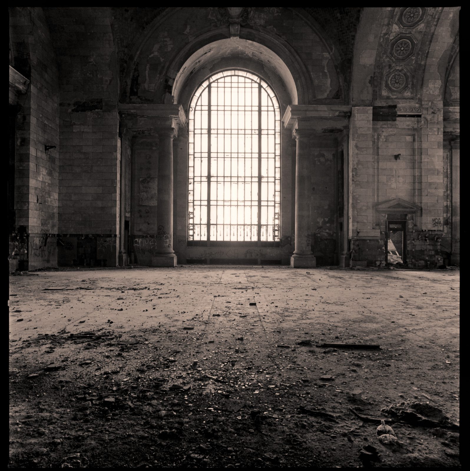 Michigan Central Station interior. Detroit, Michigan.