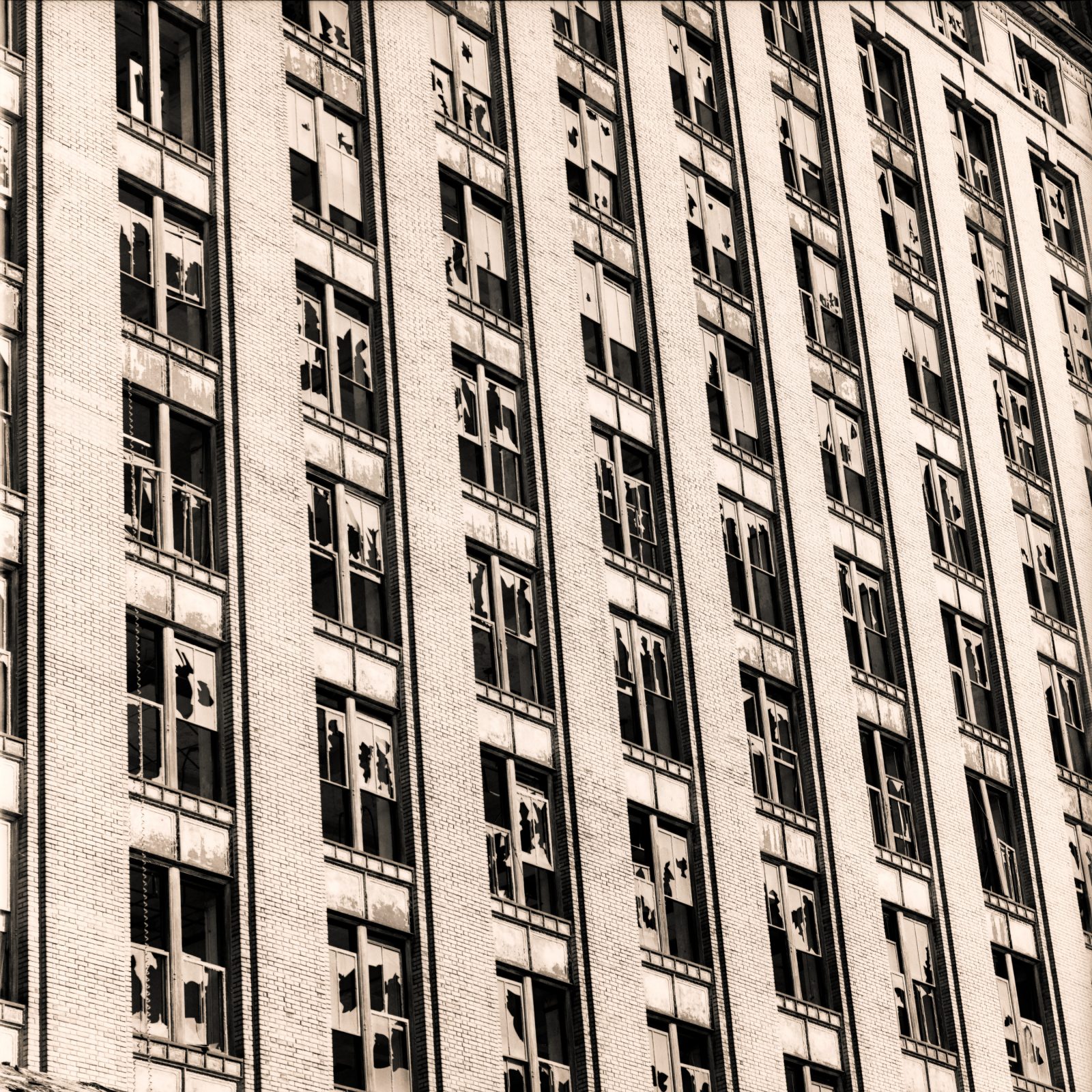 Michigan Central Station facade. Detroit, Michigan.