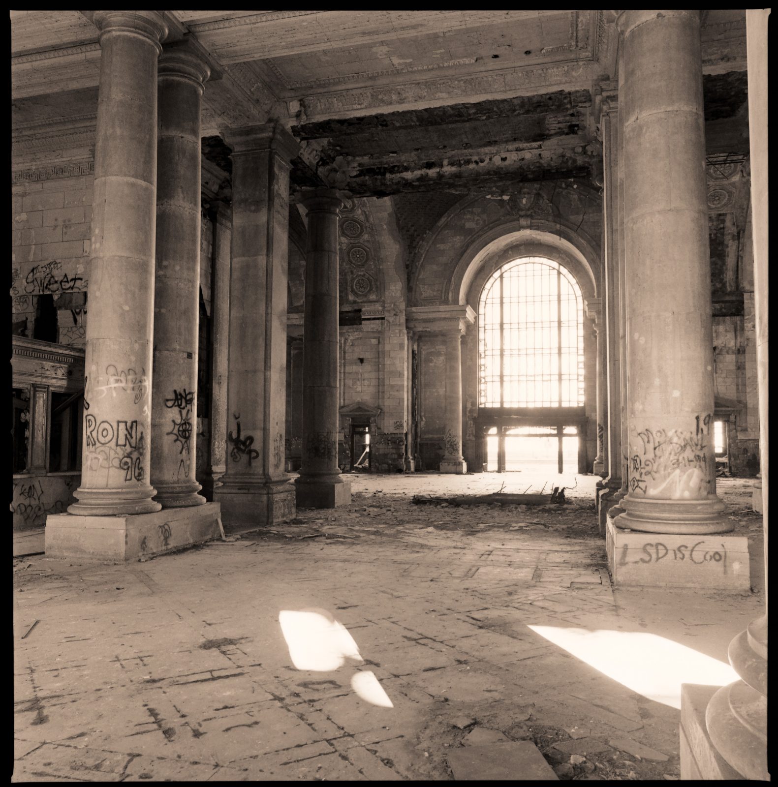 Michigan Central Station interior. Detroit, Michigan.