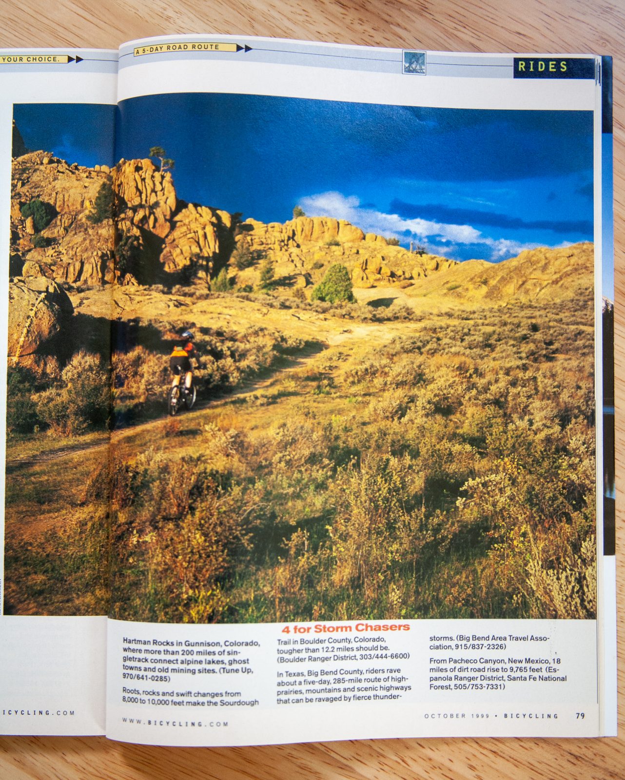 Hartmon's Rocks in Bicycling Magazine