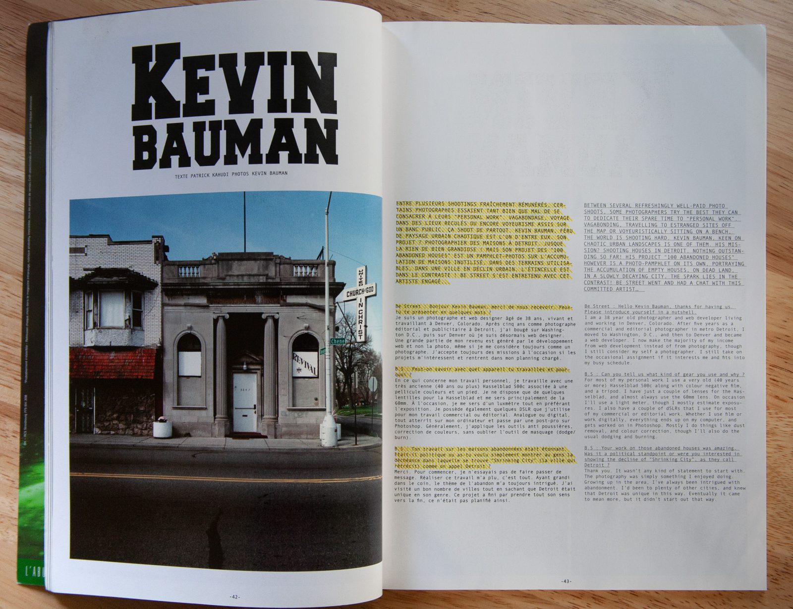 Be Street magazine. Interview and photography.