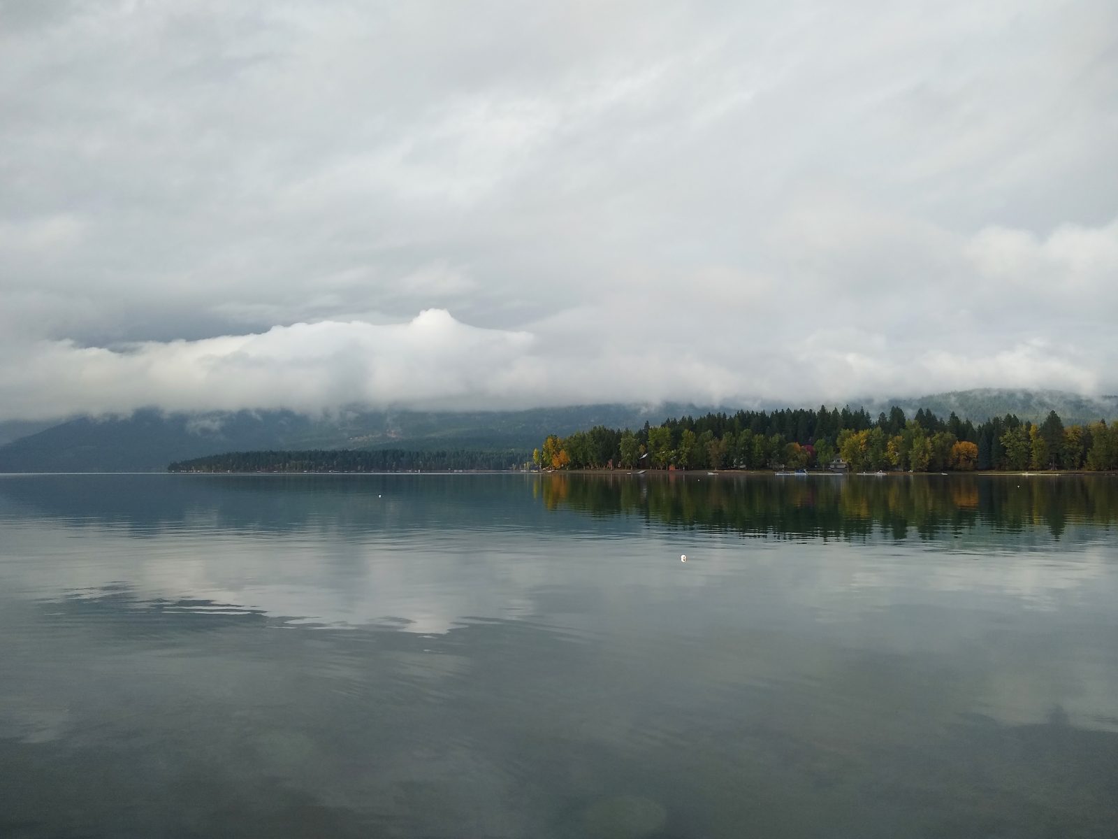 Whitefish Lake and clouds